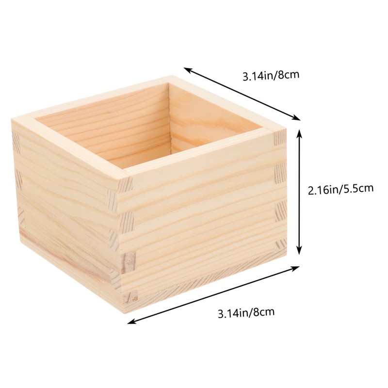 DOITOOL 4pcs Wooden Chalk Organizer Small No Lid Chalk Storage