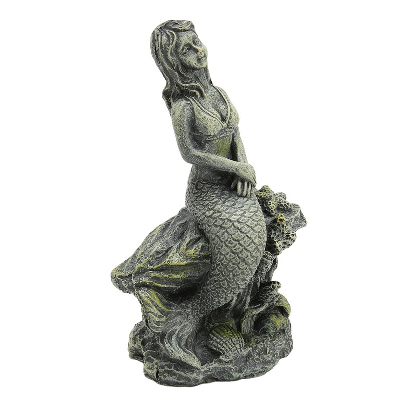 Aquarium Mermaid Statue Safe Resin Beautiful Fish Tank Mermaid Decor