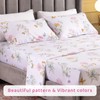 QSH Floral King Size Sheet Sets - Flower Butterfly Print