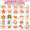 25 Pieces Hippie Car Flower Magnet Groovy Boho Flower Refrigerator