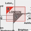Greater London - Postcode Sector Map 8 - Wall Map