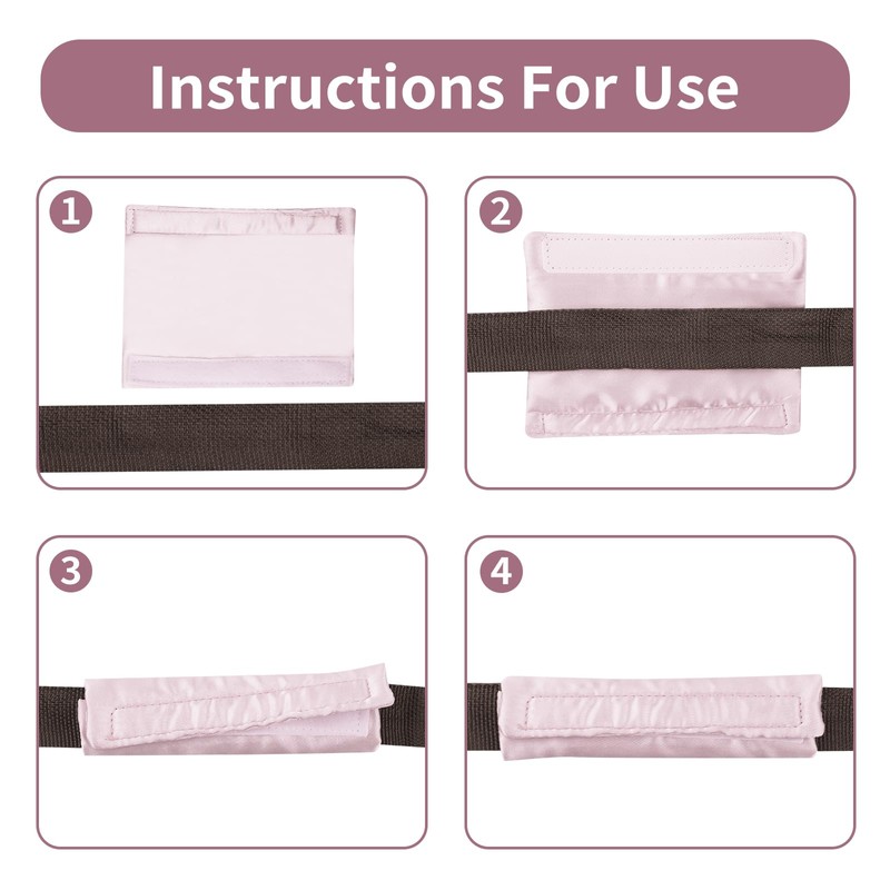 4 Pack Satin Mask Strap Covers, Universal and Reusable Comfort