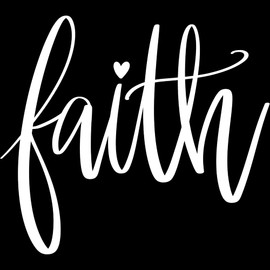 Decal Stickers of Faith (White) (Set of 2) Luxury Weatherproof Vinyl Decal Stickers for Laptop Desktop Smartphone Car Dirt Bike Wall Room Mason Jar Bathtub Door Skateboard - ANDsticg89286WH