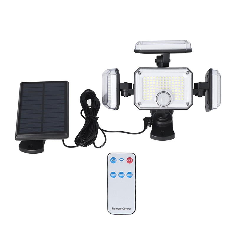 4 Head Solar Sensor Light 7700K 8W IP65 3 Gear