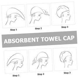 NOLITOY Hair Dry Wrap Cap Quick Drying Hair Towel for Shower Microfiber Bathing Cap for Long