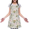 Grtfcolr Floral Apron with Pockets, Flower Butterfly Aprons for Cooking,