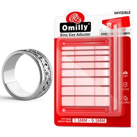 Omilly Ring Sizers for Loose Rings,144 Pack 16 Sizes 6 Sheets Ring Guards,Silicone Ring Size Adjuster Invisible Ring Fitter for Different Band Widths for Women and Men(Transparent)