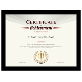 QOTIB 8.5x11 Picture Frame Black for 8.5 by 11 Document Certificate Diploma, Wood 8 1/2 X 11 Certificate Frame for Wall and Tabletop, Black