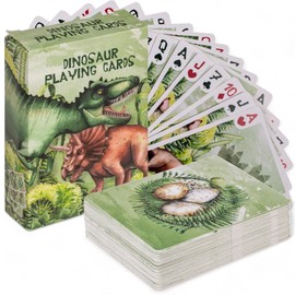 MIJOMA Dinosaur Playing Cards - Perfect for Family Evenings - 54 Cards - 5.7 x 8.7 cm