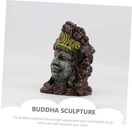 iplusmile Aquarium Buddha Statue Resin Decor Imitation Buddha Ornament for Fish Tanks Garden and Home Unique Retro Craft for Aquatic Animals and Beautiful Decoration