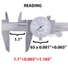 Clockwise Tools DDLR-1205 Pro Dial Caliper 0-12 Inch Double Shock