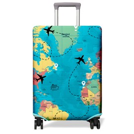 PtRug Travel Luggage Cover Suitcase Protector Fits 18-32 Inch Luggage Wheel Covers Patterned Travel Related Items Flower Luggage Protector Elastic Luggage Anti-scratch Suitcase Cover XL