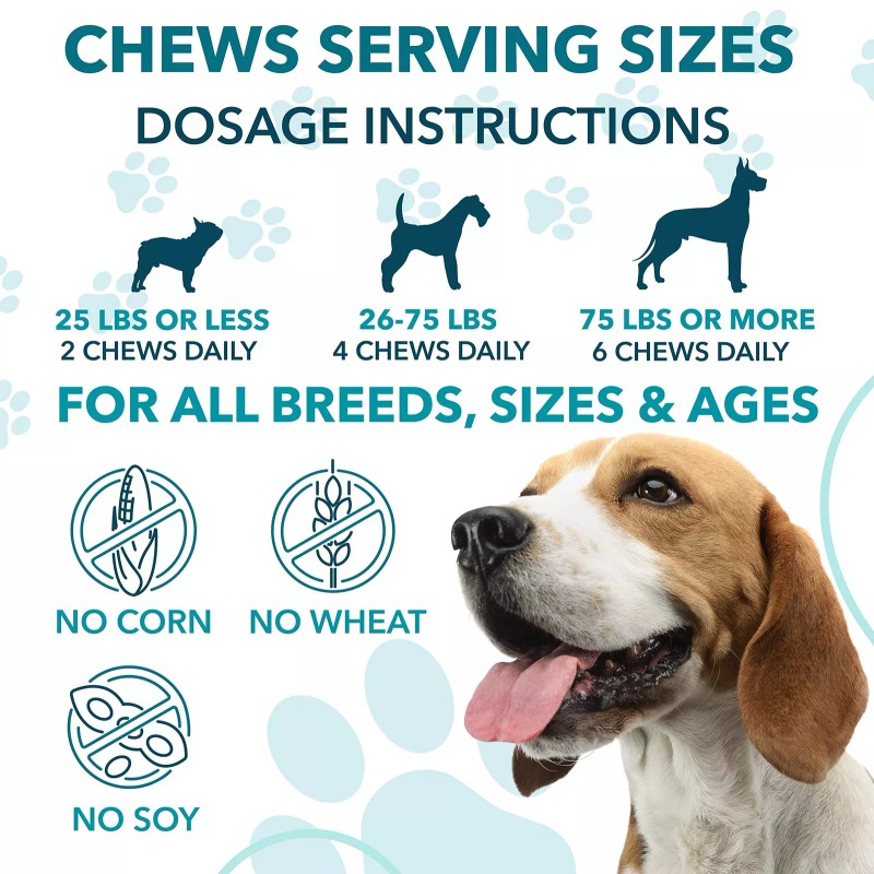 Helopssa Hemp Calming Chews for Dogs with Anxiety and Stress