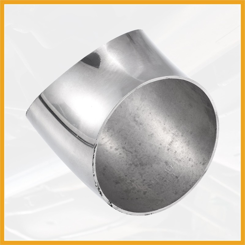 Partuto 2pcs OD 2.5" 45 Degree Stainless Steel Bend Tube