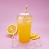 ALINK 100 Orange and White Striped Paper Straws, Biodegradable Disposable