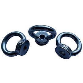 Pack of 5 Stainless Steel M6 Eyelet Nuts Ring Nuts - Eyelet with M6 Thread Opening, V2A, Eyelet Opening 16 mm