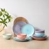 Selamica Ceramic 12-Pieces Dinnerware Sets, Scratch Resistant Plates and Bowls