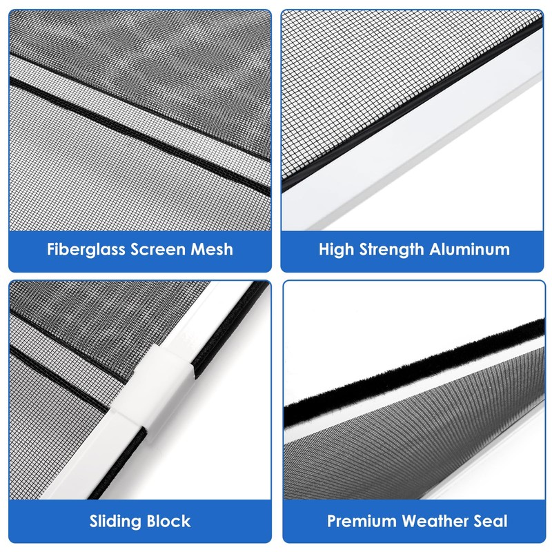 6 Pack Expandable Window Screen, 2 Way Sliding Adjustable Window