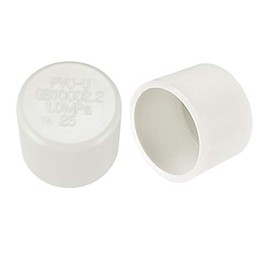 sourcing map 25mm PVC Pipe Cap Fitting, Slip Socket External End Caps 5 Pcs