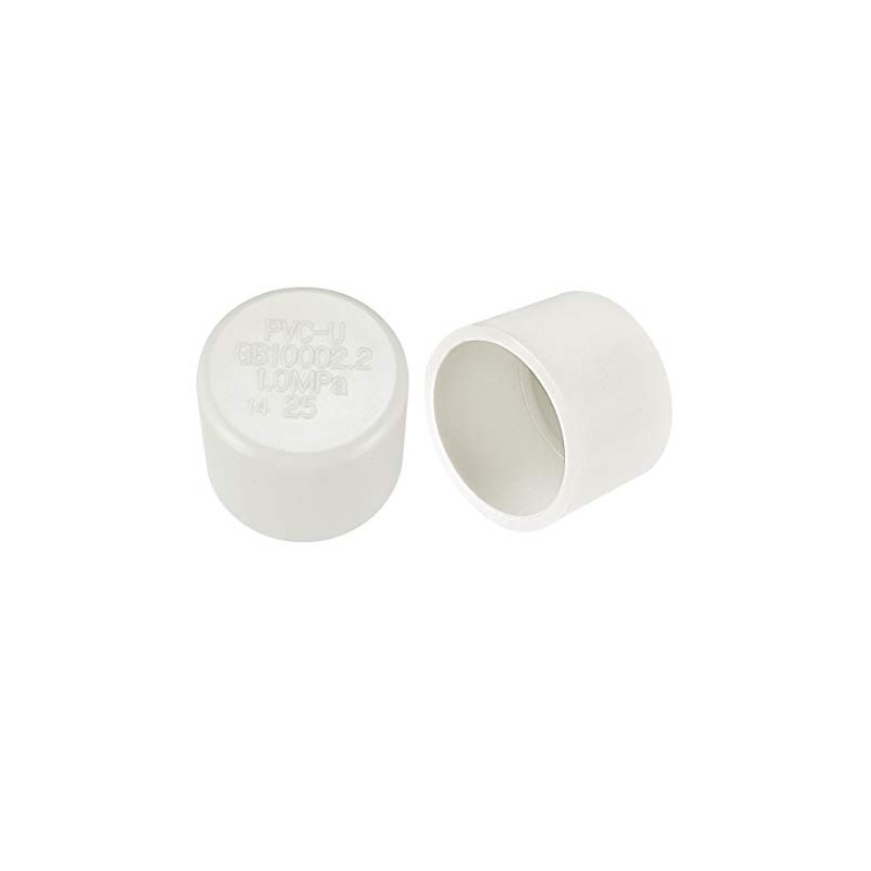 sourcing map 25mm PVC Pipe Cap Fitting, Slip Socket External