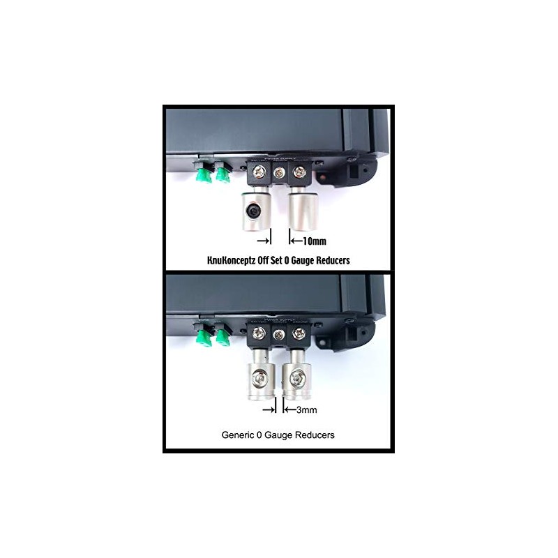 KnuKonceptz Offset Power/Ground Input Wire Gauge Reducer 0-4 Gauge 1/0
