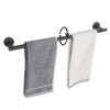 TocTen 24 Inch Black Towel Holder Space Saving Stylish Design