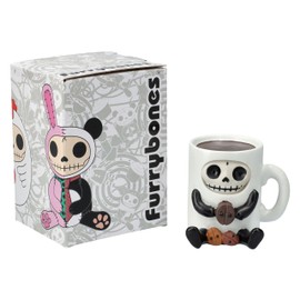 Furrybones Figure Joe - Funny Skeleton in Coffee Cup Costume - Collectible Figure