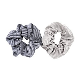axy XXL Scrunchie Hair Scrunchie Set - 2 x Fabric Hair Bobbles Braid Holder Hairpiece Hairband Scrunchies Double Pack (Set 13)