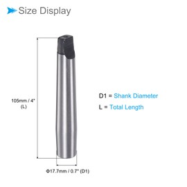 CoCud Drill Chuck Arbor, MT2 to B18, Tang End Flat Tail Threaded Drill Taper Shank Adapter Morse Tapers 2MT 18B - (Applications: for Lathes and Drill Milling)