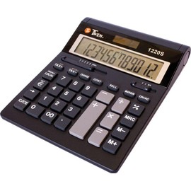 TWEN Anzeigender TW1220SSOLAR Desk Calculator – Black