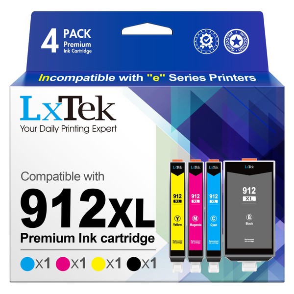 LxTek 912XL Multipack 912 XL Printer Cartridges Compatible with HP
