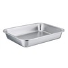 TeamFar - Sartén rectangular de acero inoxidable, tamaño compacto 20,3