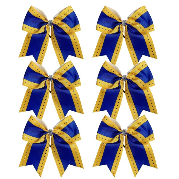 Cheerleader Bows 8 Inch Comb Color Cheerleader Ponytail Holder with