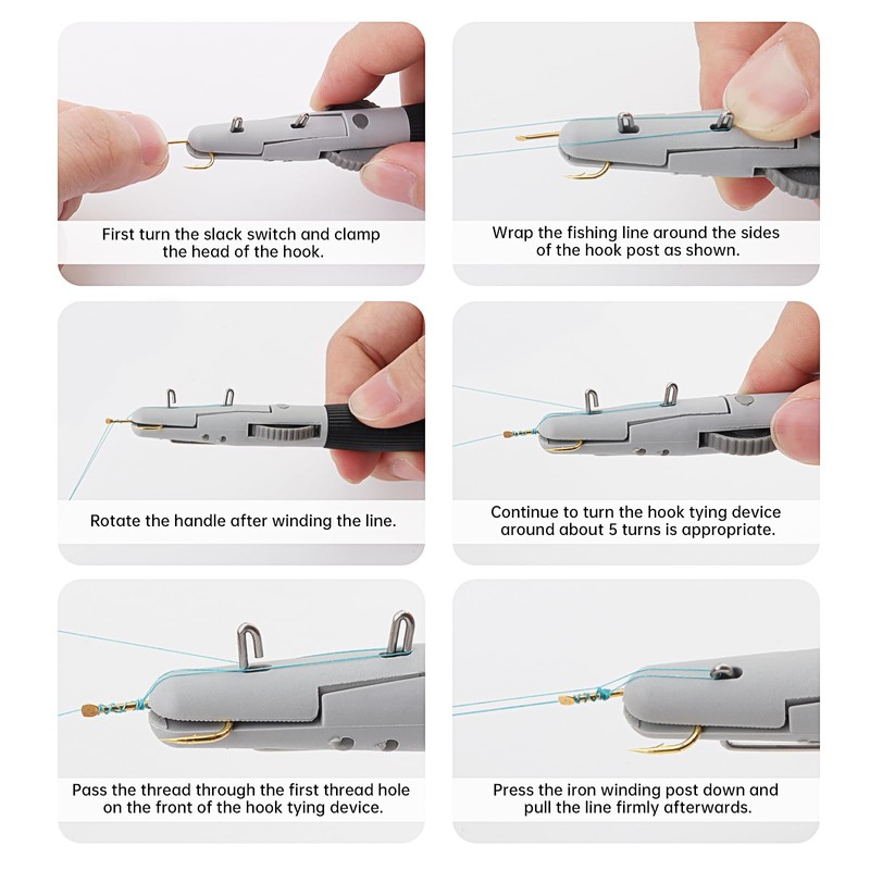 OriGlam Fishing Line Tie Tool, Fishing Hook Tier Line Tying