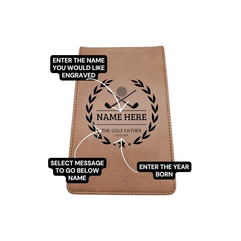 Golf Scorecard Holder (10 Fun Options) Add Golfers Name &