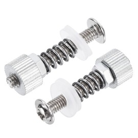 sourcing map CPU Water Cooling Head Screw Iron Fixing Screws with Hexagon Nut Insulation Gasket for PC Computer Water Cooler Block Pack of 2,Silver