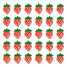 LALAFINA 30pcs Strawberry Nail Art Charms Fruit-inspired Nail Ornaments for Manicure Versatile for Phone Cases Bags Greeting Cards More