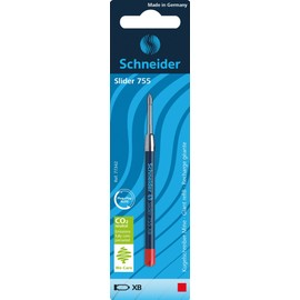 Schneider Slider 755 Ballpoint Pen Refill ViscoGlide Technology Extra Wide Pack of 1 Red