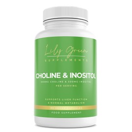 Lily Green | Choline 500mg & Inositol 500mg per Serving | 90 Vegan Capsules | Supports Normal Liver Function & Metabolism | Non-GMO | No Artificial Fillers or Excipients | Made in UK