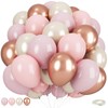 Dusty Pink Balloons, 50pcs Blush Light Pink Double Stuffed Pearl