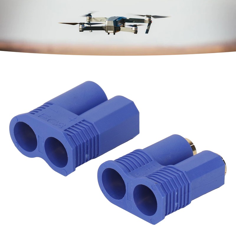 10 Set EC8 Plug 8mm Brass Gold Plated Male Female