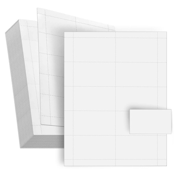 1000 Piece Blank Printable Business Cards 3.5 x 2, Perforated Card Stock Paper for Inkjet and Laser Printers, 10 Cards Per Sheet (White)