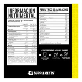 Whey Protein Hard Mass Gainer 43 Supplements de Fresa en Polvo, 6.8 kg                                                                                