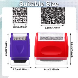5 Pieces Privacy Stamp Roll ID Protection Roller Stamp Identity Theft Protection Roller Stamp Wide Roller Security Stamp for Mail, ID Blackout, Privacy Confidential (Mixed Colors,Small, Large)