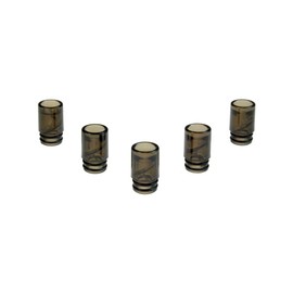 Armerah Anti Spit Back 510 Drip Tip eCig Mouthpiece Short/Medium Plastic/Opaque 5 Pack Black