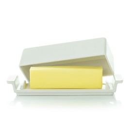 Bamboo Butter Dish with Lid for Countertop or Refrigerator Storage - Butter Stick Holder to Leave On Counter - Single Butter Stick Butter Tray Keeper for Kitchen & Fridge