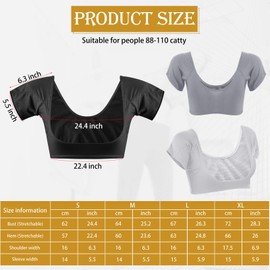 Zhanmai 3 Pcs Underarm Sweat Vest Armpit Sweat Proof Pads for Under Armpits Underarm Proof Pads for Women(Small, Black, White, Dark Gray)