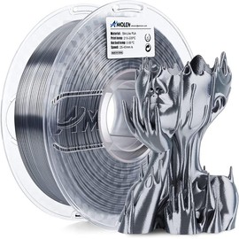 Amolen PLA Silk Basic 3D Printing Filament, 1.75mm:_Silk Silver Grey_US (TO US ONLY)