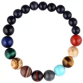 African Sougou Eight Planets Bead Bracelet Men and Women