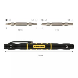 EDurable Pocket Pen Screwdriver Set With Phillips And Flathead Screwdriver, Small For